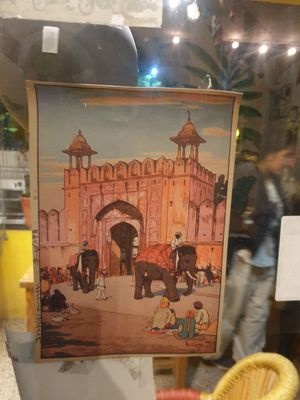 Nice art at Step Out Cafe in Jaipur