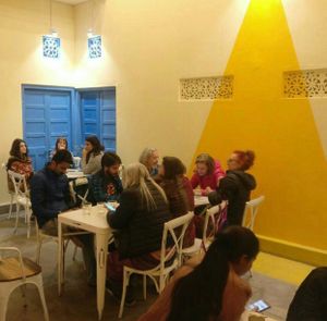 lovely interior at Step Out Cafe in Jaipur