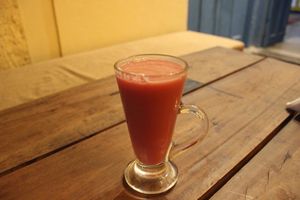 Pomegranate juice  at Step Out Cafe in Jaipur