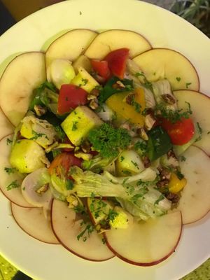 Apple walnut salad at Step Out Cafe in Jaipur