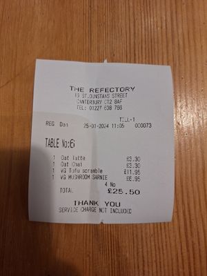 Factura. #Veganuary at Refectory Kitchen in Canterbury