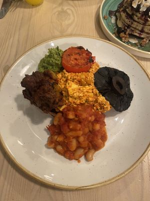 Vegan fry up   at Refectory Kitchen in Canterbury