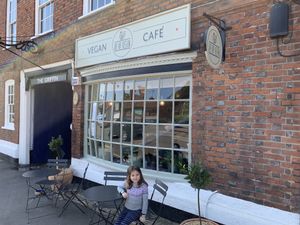 Outdoor seating at Va Va Vegan in Amersham