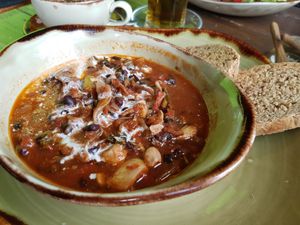 Black bean and pulled jackfruit stew at Va Va Vegan in Amersham