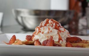 Straw-nana crepes at Waffles INCaffeinated - Fifth Ave in Pittsburgh