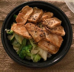 teriyaki tofu and vegetable bowl at Roots in Princeton