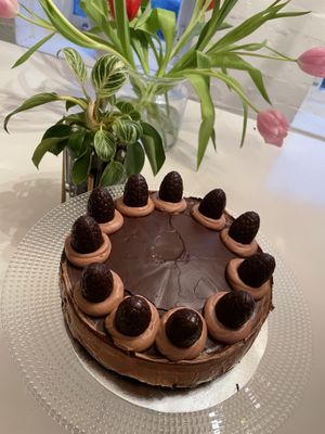 Vegan customized birthday cake😄 at Vegotel in Blije