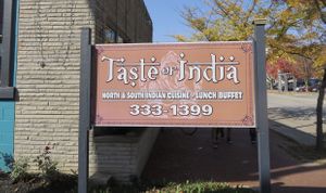 Outside... at Taste of India in Bloomington