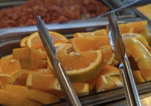 Fruit on buffet at Taste of India in Bloomington