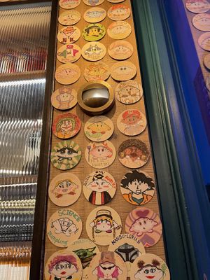 Coaster art  at Ugly Dumpling in London