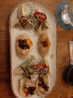 Vegan platter at Ugly Dumpling in London