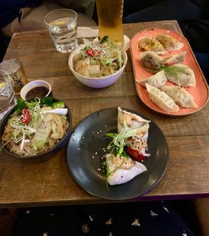 Gf ugly noodles & vegan tofu dumplings   at Ugly Dumpling in London