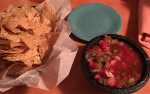 Chips and salsa - yum!! at Prickly Pear in Ann Arbor