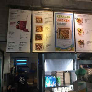 Wall menue at LEON in North London