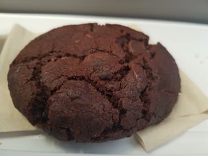 Double chocolate chip cookie (vg) at LEON in North London