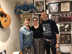 Post tattoo - happy customers w/ proprietor Cheryl! at Inky Swallows in Hove