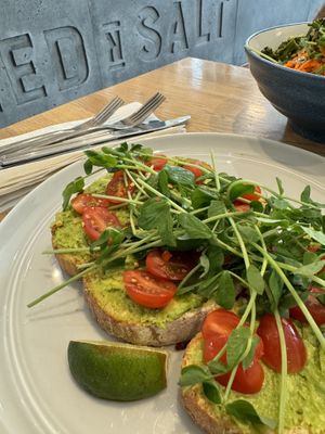 Avocado toastt  at Seed N Salt in Calgary