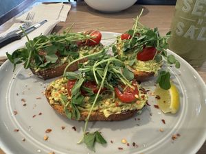 Avocado toast  at Seed N Salt in Calgary