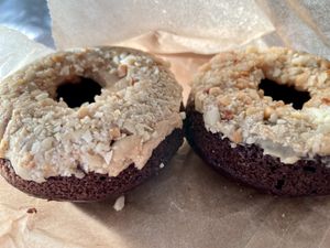  Chocolate peanut butter donut   at Cerberus Cafe in Jacksonville