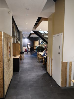 Seating inside at EXKi in Namur