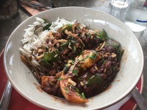 Butternut squash and black bean with rice  at Lounges - Berro Lounge in Didcot