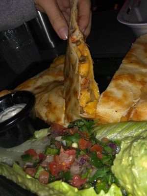 Vegan chicken quesadilla  at Nacho Daddy in Duluth