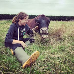 Hanging out with Rosie! at Friend Farm Animal Sanctuary in Tonbridge