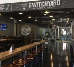 Inside the brewery. at Switchyard Brewing Company in Bloomington