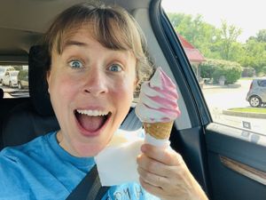 Vegan twist! Flavors change regularly 🍦  at Jiffy Treet in Bloomington