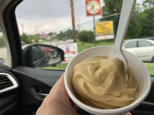Vegan almond pancake! at Jiffy Treet in Bloomington