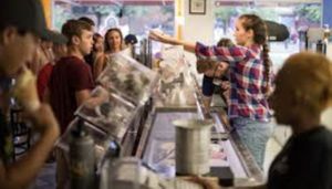 Inside the shop. at Hartzell's Ice Cream in Bloomington