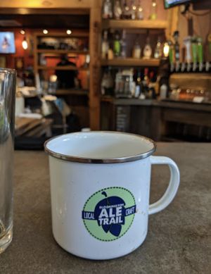 At the bar at Big Woods in Bloomington