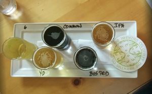 Beer flight  at Big Woods in Bloomington