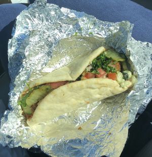 Falafel wrap  at Heroes Meals in Midland
