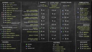 Menu at Heroes Meals in Midland