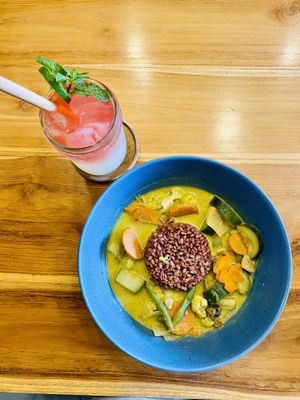 Yellow Curry Rice  at Radiantly Alive Yoga Cafe in Ubud