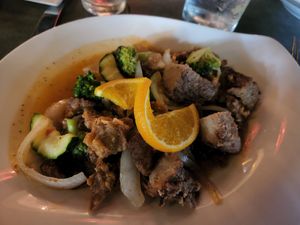 Yummy Mocky, soy-based faux meat amazing at Rice in Eagle