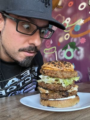 Man Vs Food.   at Novos Veganos - Pinheiros in Sao Paulo