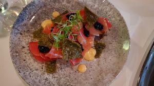 Betteraves avec caviar de balsamique at Bistro Tendresse in Montreal