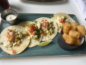 Tofu scramble tacos  at Bistro Tendresse in Montreal