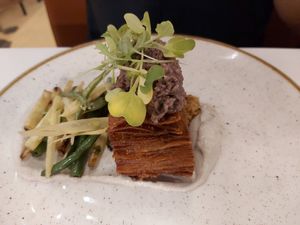 Potato pave at Bistro Tendresse in Montreal