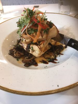 Savoury waffles at Bistro Tendresse in Montreal