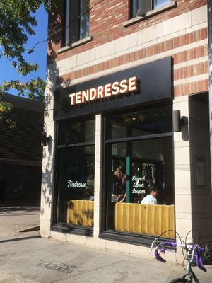 Storefront  at Bistro Tendresse in Montreal