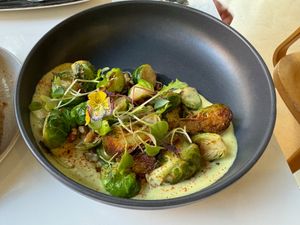Brussels sprouts at Bistro Tendresse in Montreal