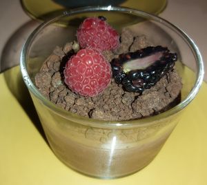 Chocolate mousse at Bistro Tendresse in Montreal