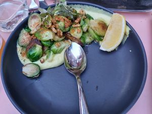 Brussel sprouts at Bistro Tendresse in Montreal