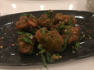 Fried broccoli  at Bistro Tendresse in Montreal