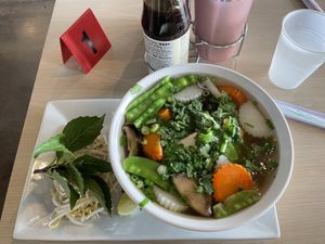 Vegan tofu pho at Pho is for Lovers in Dallas