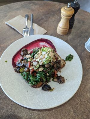 Vegan morning glory at Frank's Eatery in Queenstown