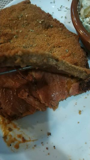 El cachopo! at Mostaza y Media in Gijon